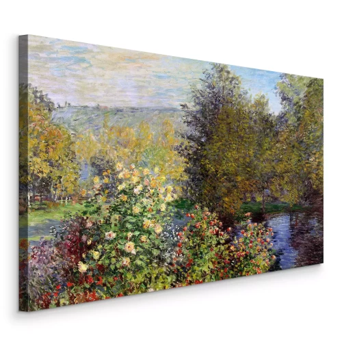 Bild Eine malerische Landschaft mit einem Fluss und vielfältiger Vegetation