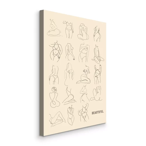 Bild Cartoon-Silhouetten von Frauen im minimalistischen Stil