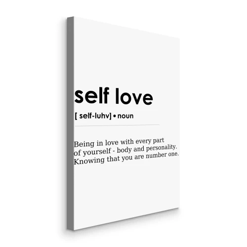 Bild Typografische Grafik mit der Definition von Selbstliebe