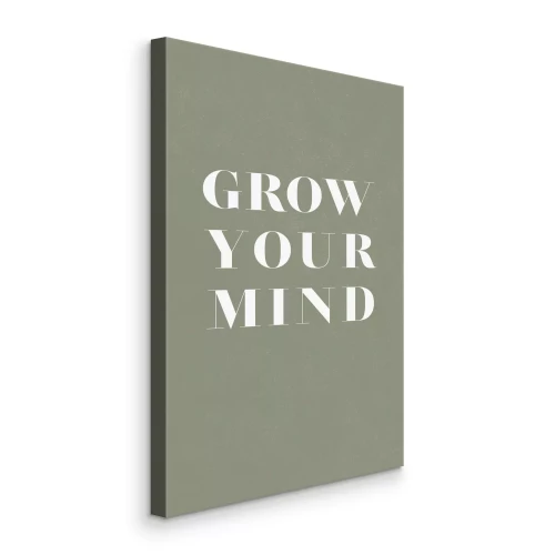 Bild Die Inschrift „Erweitere deinen Geist“ auf grauem Hintergrund