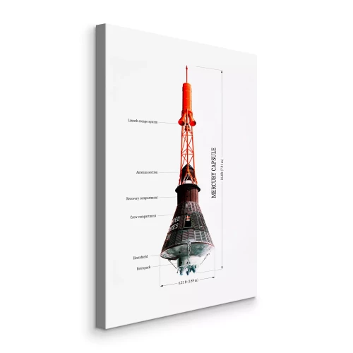 Bild Technische Zeichnung der Besatzungskapsel des Mercury-Programms
