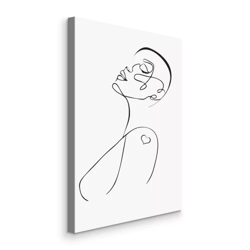 Bild Porträt einer Frau, gezeichnet mit einem Strich