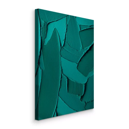 Bild Grüne Farbstruktur mit klaren Pinselstrichen