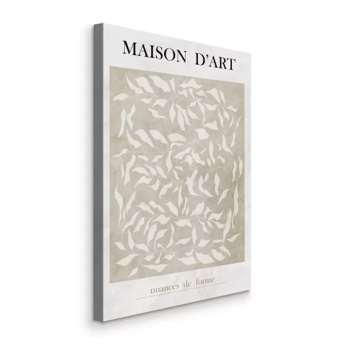 Bild Blätter auf beigem Hintergrund im skandinavischen Stil