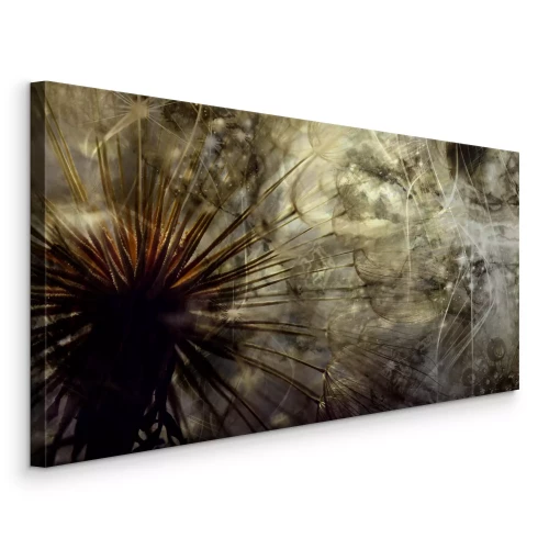 Bild Löwenzahn in dunklen Braun- und Grautönen