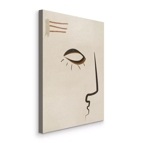 Bild Geometrisches Auge mit gerader Nasenlinie