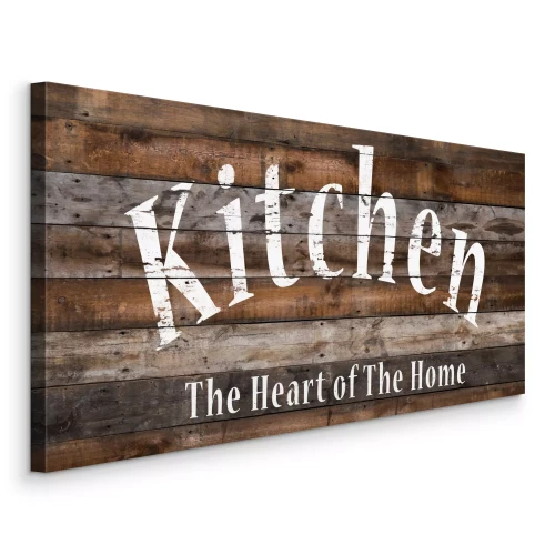 Bild Inschrift über die Küche auf Holzgrund