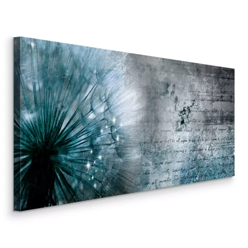 Bild Türkisfarbener und grauer Löwenzahn mit Glitzereffekt