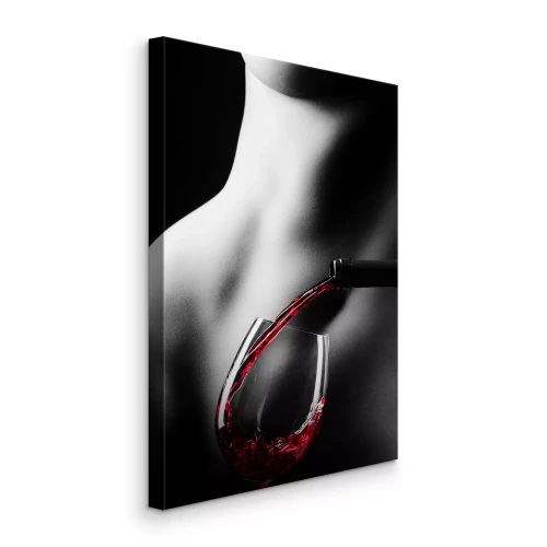 Bild Nackter Frauenkörper und ein Glas