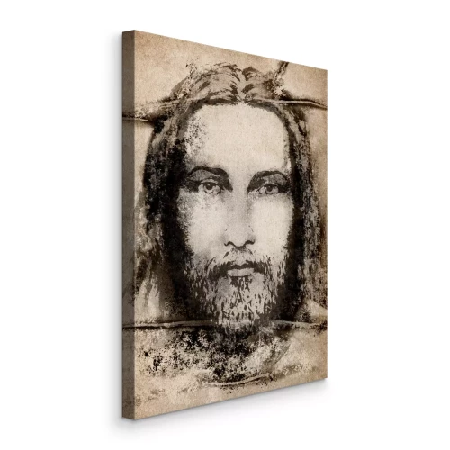 Bild Das Antlitz Jesu vom Turiner Grabtuch in Sepia