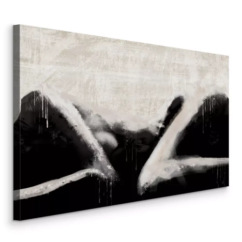 Bild Abstrakter weiblicher Akt in Beige- und Schwarztönen