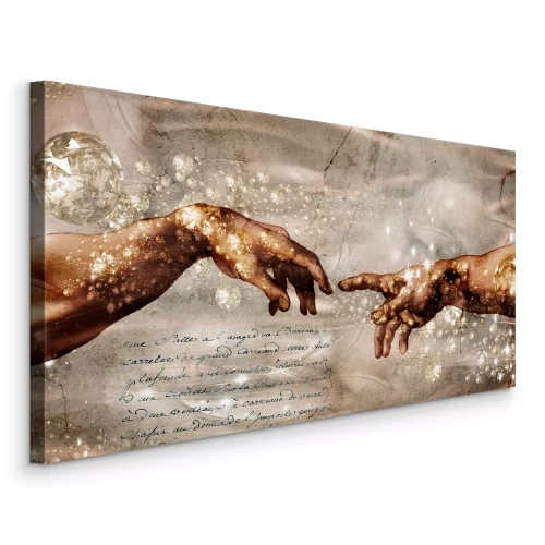 Bild Funkelnde Hände, inspiriert von der Erschaffung Adams