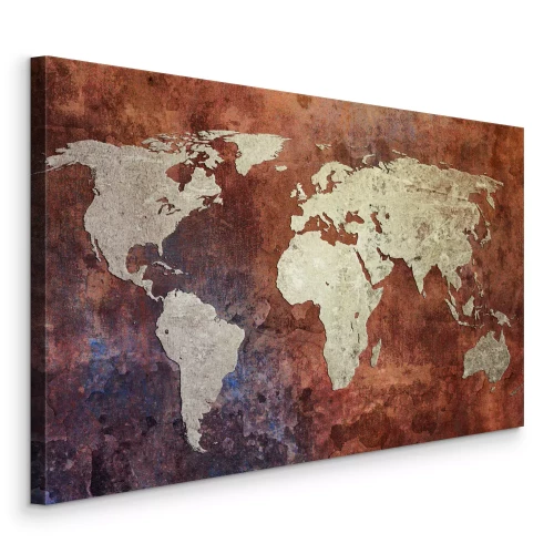 Bild Vintage-Weltkarte mit abgenutztem Papiereffekt