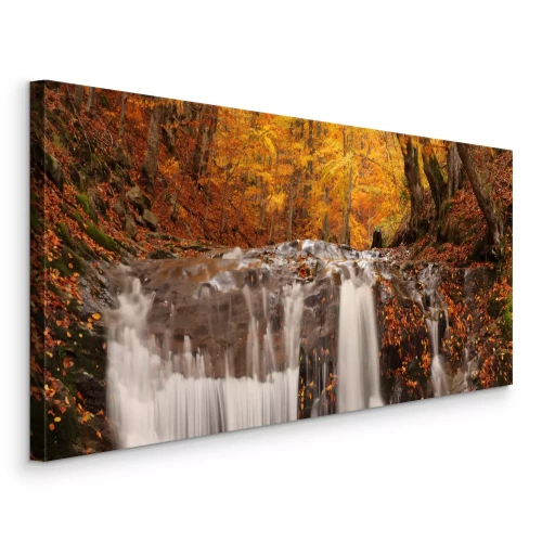 Bild Waldwasserfall in herbstlicher Landschaft