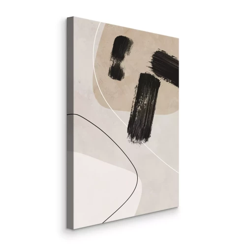 Bild Dünne Linien und Pinselstriche auf beigem Hintergrund