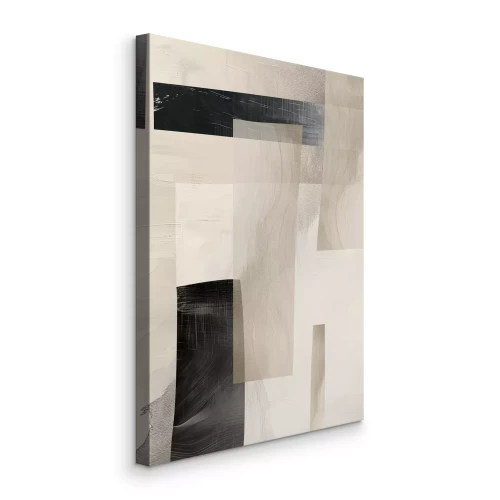 Bild Schwarze und beige abstrakte Streifen