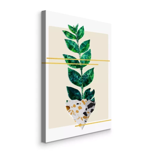 Bild Blatt mit geometrischen Formen und Linien