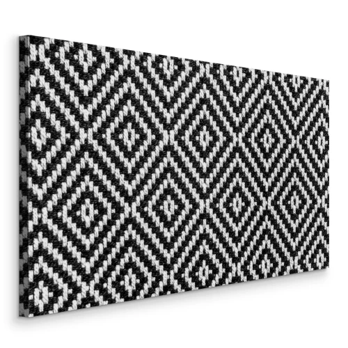 Bild Schwarz-weißes Rautenmuster