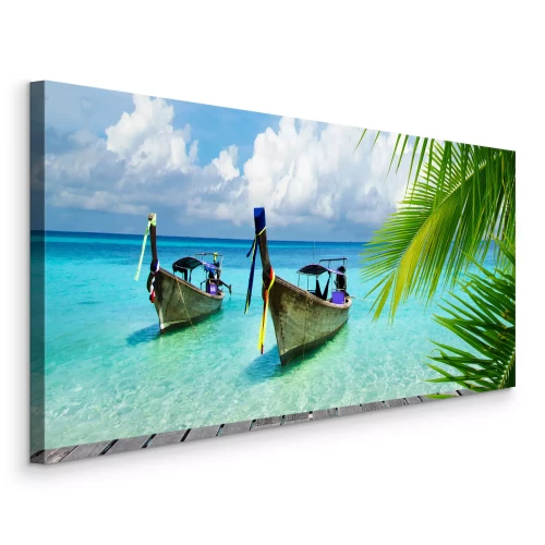 Bild Thailändische Boote an einer tropischen Küste