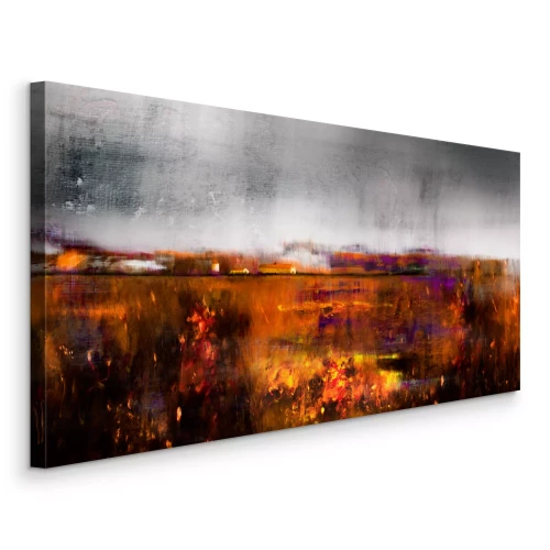 Bild Ein Feld in warmen Farben im künstlerischen Stil