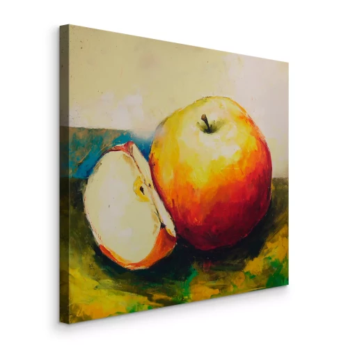 Bild Ein Apfel in warmen Farben im malerischen Stil