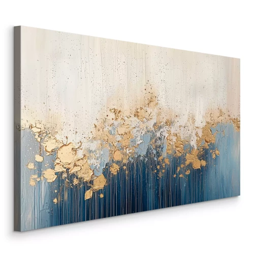 Bild Eine turbulente abstrakte Welle mit Vergoldung