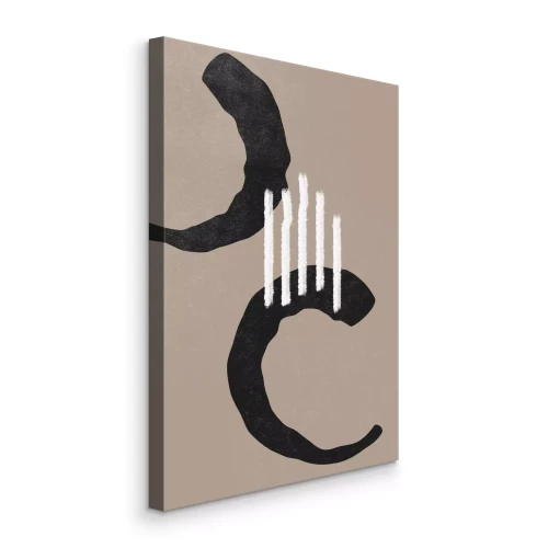 Bild Schwarze Formen mit weißen Streifen im Kontrast