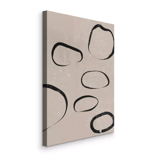 Bild Minimalistische schwarze Reifen auf beigem Hintergrund