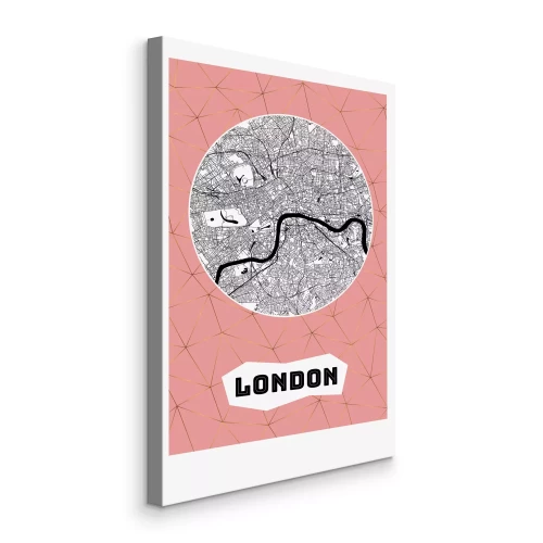 Bild Stilisierte Stadtkarte auf rosa Hintergrund