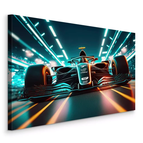 Bild Ein Rennwagen rast durch die Lichter