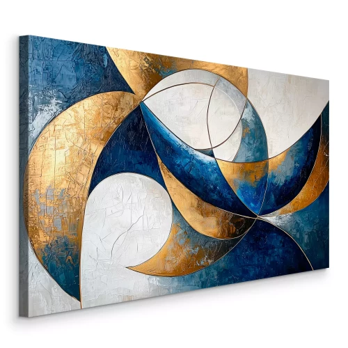 Bild Formen, geteilt durch goldene Linien