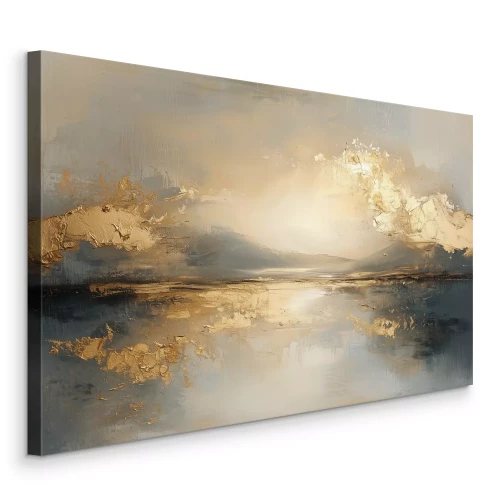 Bild Abstrakte Meereslandschaft, gemalt mit Farbe