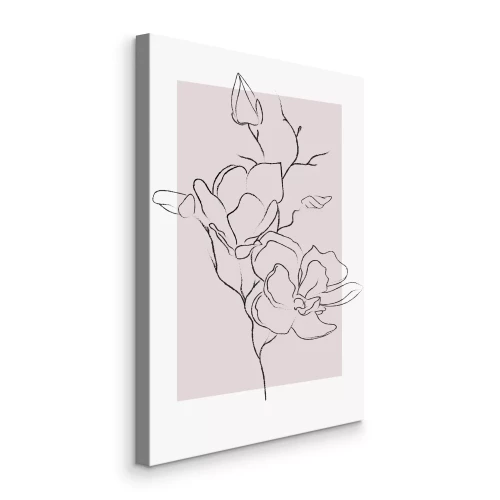 Bild Lineare Skizze eines Magnolienzweigs