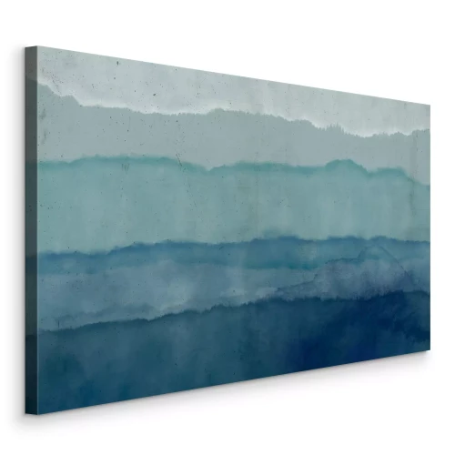 Bild Künstlerische blaue Wellen, gemalt mit Aquarellfarben