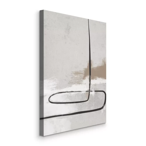 Bild Minimalistische schwarze Kontur auf neutralem Hintergrund