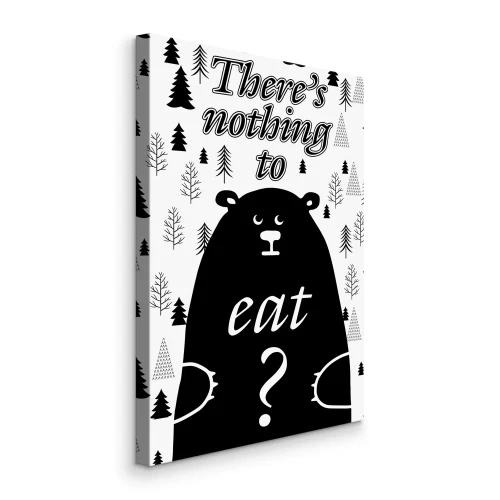 Bild Inschrift mit einem Bären im Wald