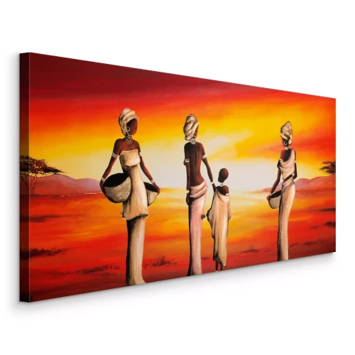 Bild Frauen mit Kind vor dem Hintergrund des afrikanischen Westens