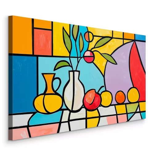 Bild Stillleben mit Früchten und Vasen