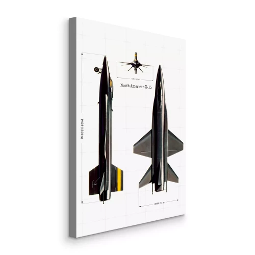 Bild Technische Zeichnung des nordamerikanischen X-15-Düsenflugzeugs