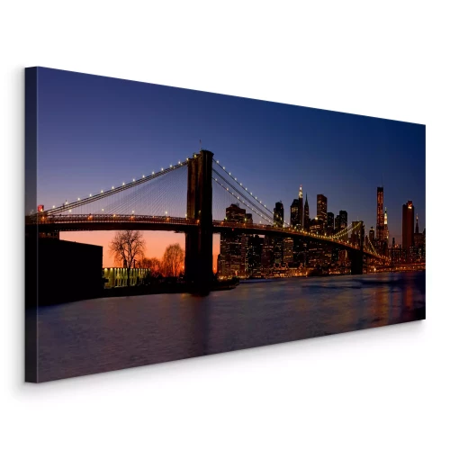 Bild Der Fluss und die Brooklyn Bridge in der Landschaft