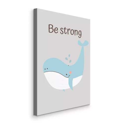 Bild Blauwal mit einer von Stärke inspirierten Inschrift