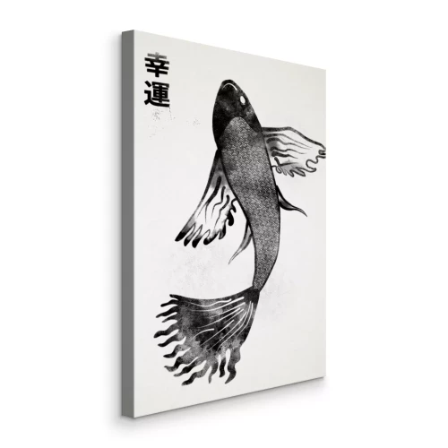 Bild Koi-Karpfen in Schwarzweiß