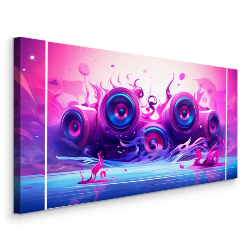 Bild Die pinke Energie von Musik und Lautsprechern