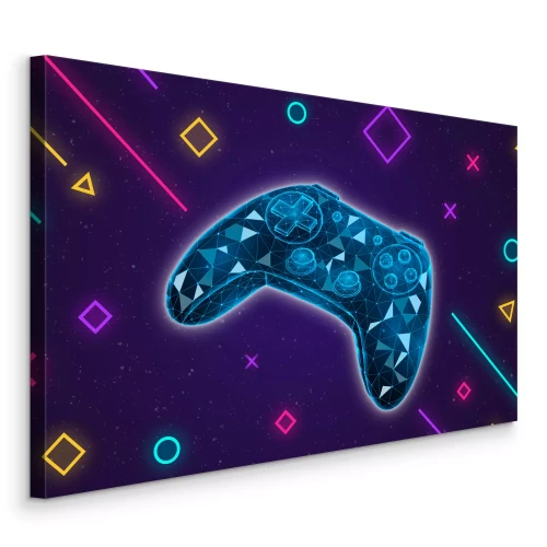 Bild Blau leuchtendes Pad auf violettem Hintergrund