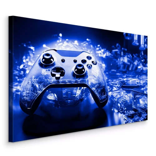 Bild Futuristisches Pad in intensivem blauem Licht