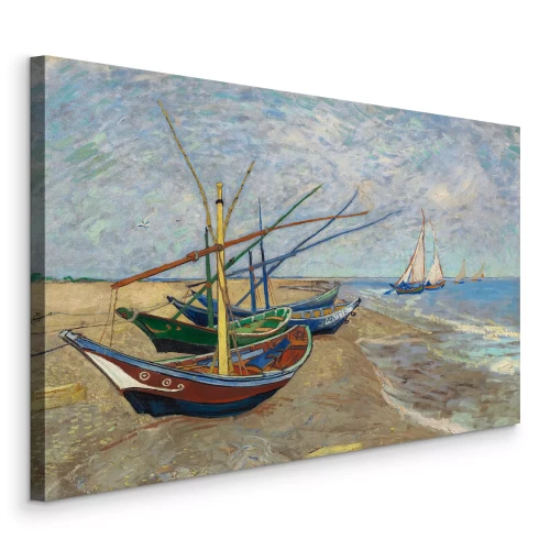 Bild Ein ruhiger Strand mit weichem Sand und Booten im Meer