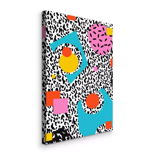 Bild Abstrakte, farbenfrohe Komposition im Memphis-Stil