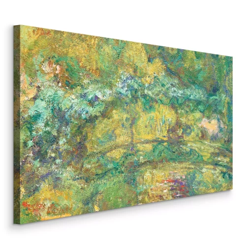 Bild Eine malerische Blumenlandschaft mit einer majestätischen Brücke