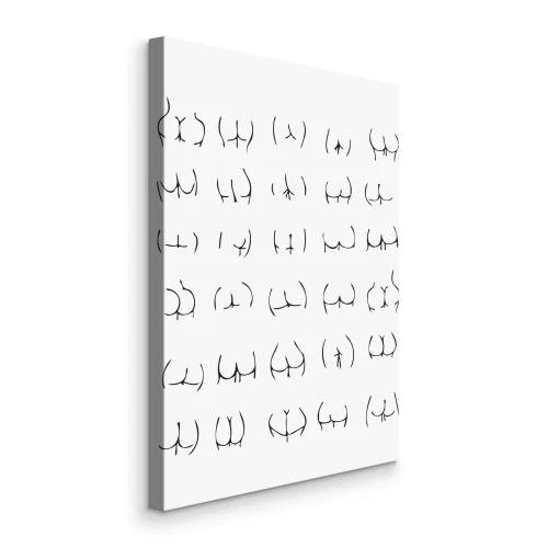 Bild Weibliche Formen in Schwarzweiß