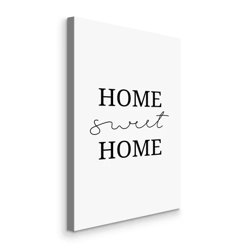 Bild Minimalistischer schwarz-weißer Schriftzug „HOME SWEET HOME“.